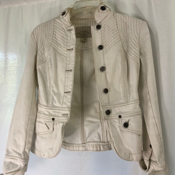 Indigo Psalms off-white denim XS jacket - Picture 1 of 6
